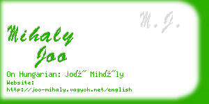 mihaly joo business card